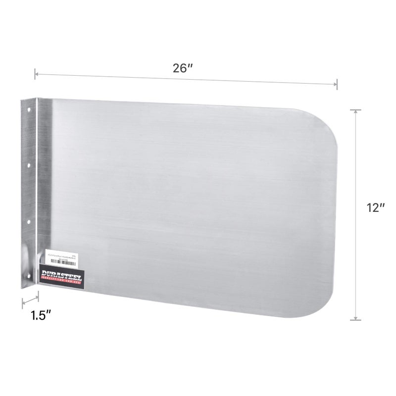 DuraSteel Stainless Steel Sink Splash Guard - 26" x 12" Wall Mount Commercial Kitchen Shield - Kitchen Safety & Hygiene Cooking Splatter Screen - Ideal for Hand Sinks, Prep Sink, Utility Sink - Image 5